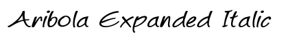 Aribola Expanded Italic Preview
