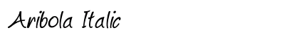 Aribola Italic Preview