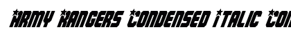 Army Rangers Condensed Italic Condensed Italic preview