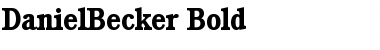 DanielBecker Bold Font