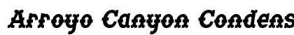 Arroyo Canyon Condensed Italic preview