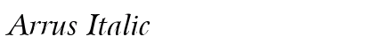 Arrus Italic Preview