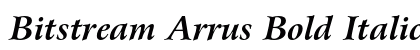 Bitstream Arrus Bold Italic Preview