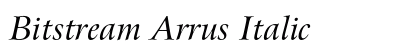 Bitstream Arrus Italic Preview
