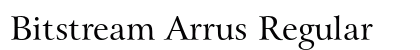 Bitstream Arrus Regular Preview