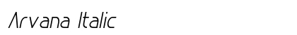 Arvana Italic Preview