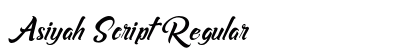 Asiyah Script Regular preview