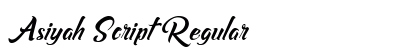 Asiyah Script Regular preview