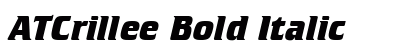 ATCrillee Bold Italic preview
