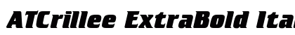 ATCrillee ExtraBold Italic preview