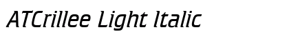 ATCrillee Light Italic preview