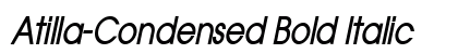 Atilla-Condensed Bold Italic preview