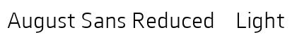 August Sans Reduced 45 Light Preview