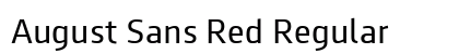 August Sans Red Regular Preview