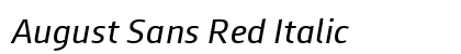 August Sans Red Italic Preview