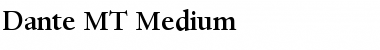 Dante MT Medium Regular Font