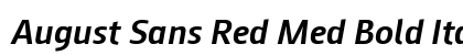 August Sans Red Med Bold Italic preview