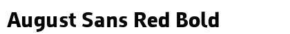 August Sans Red Bold Preview