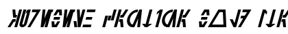 Aurebesh Cantina Bold Italic preview