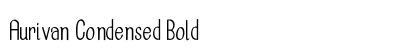 Aurivan Condensed Bold Preview