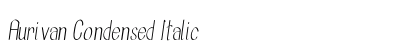 Aurivan Condensed Italic preview