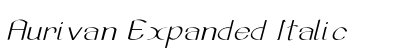 Aurivan Expanded Italic Preview