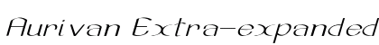 Aurivan Extra-expanded Italic preview