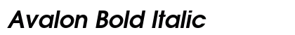 Avalon Bold Italic Preview