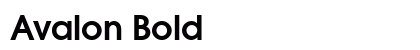Avalon Bold Preview