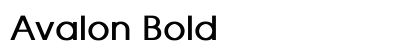 Avalon Bold Preview