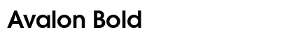 Avalon Bold Preview