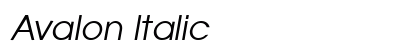 Avalon Italic Preview
