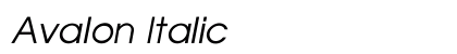 Avalon Italic Preview