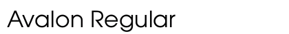 Avalon Regular Preview