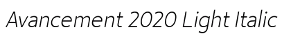 Avancement 2020 Light Italic preview