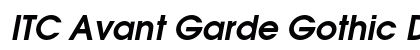 ITC Avant Garde Gothic Demi Oblique Preview