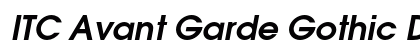 ITC Avant Garde Gothic Demi Oblique Preview