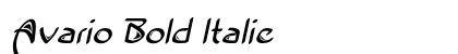 Avario Bold Italic Preview