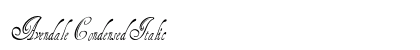 Avendale Condensed Italic preview