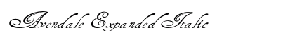 Avendale Expanded Italic Preview
