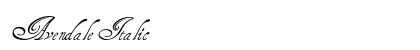 Avendale Italic Preview
