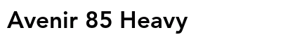 Avenir 85 Heavy preview