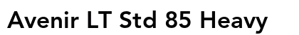 Avenir LT Std 85 Heavy preview