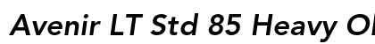 Avenir LT Std 85 Heavy Oblique Preview