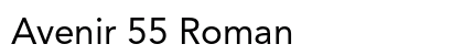 Avenir 55 Roman preview
