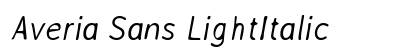 Averia Sans LightItalic preview