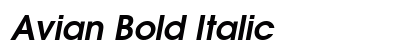 Avian Bold Italic Preview