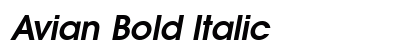Avian Bold Italic Preview