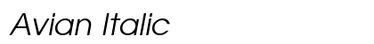Avian Italic Preview