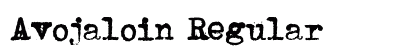Avojaloin Regular preview